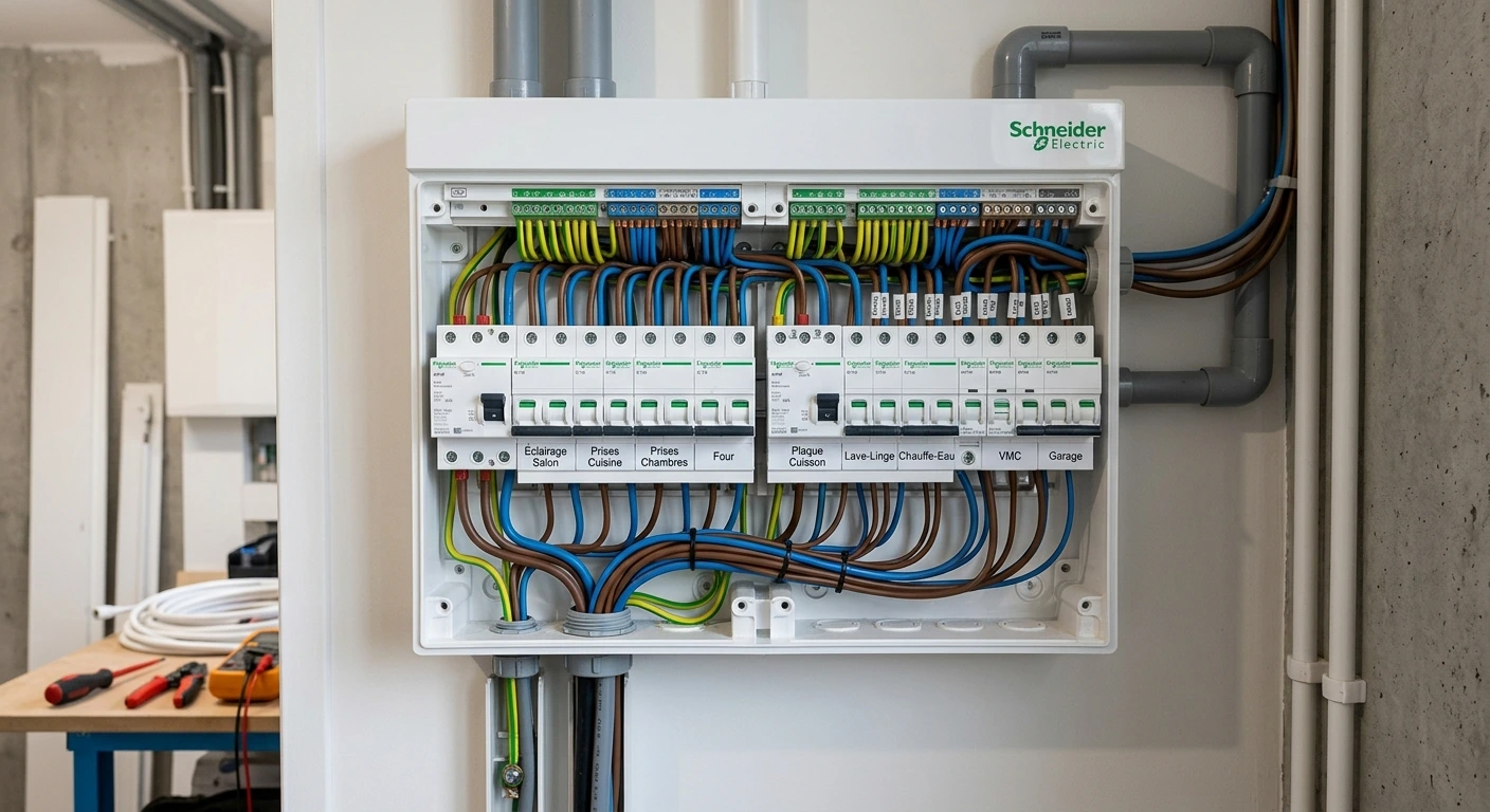 Tableau électrique neuf après rénovation